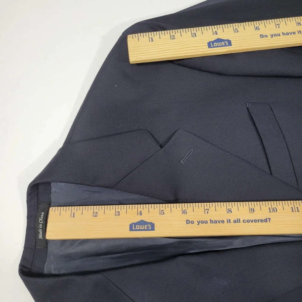 Van Heusen Men's‎ Sport Coat Blazer Two Button Navy Blue Wool Size 40L